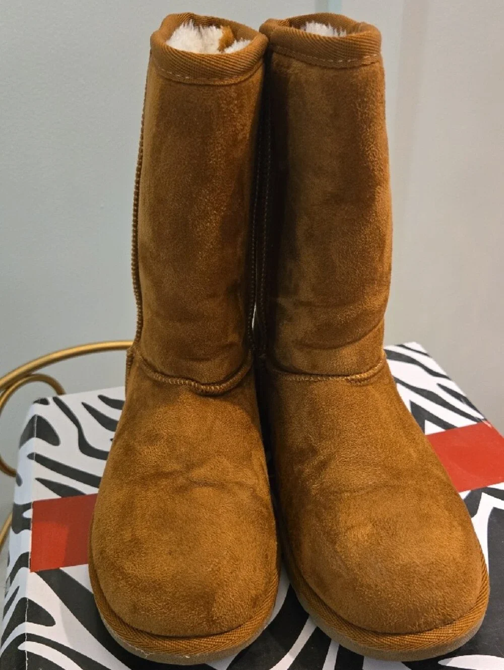 Hot Tomato Kids Brown Suede-Look Winter Boots
